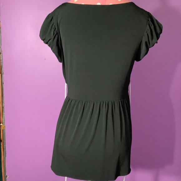 Women’s Speechless Black/white Peplum Top Size L - Picture 11 of 15
